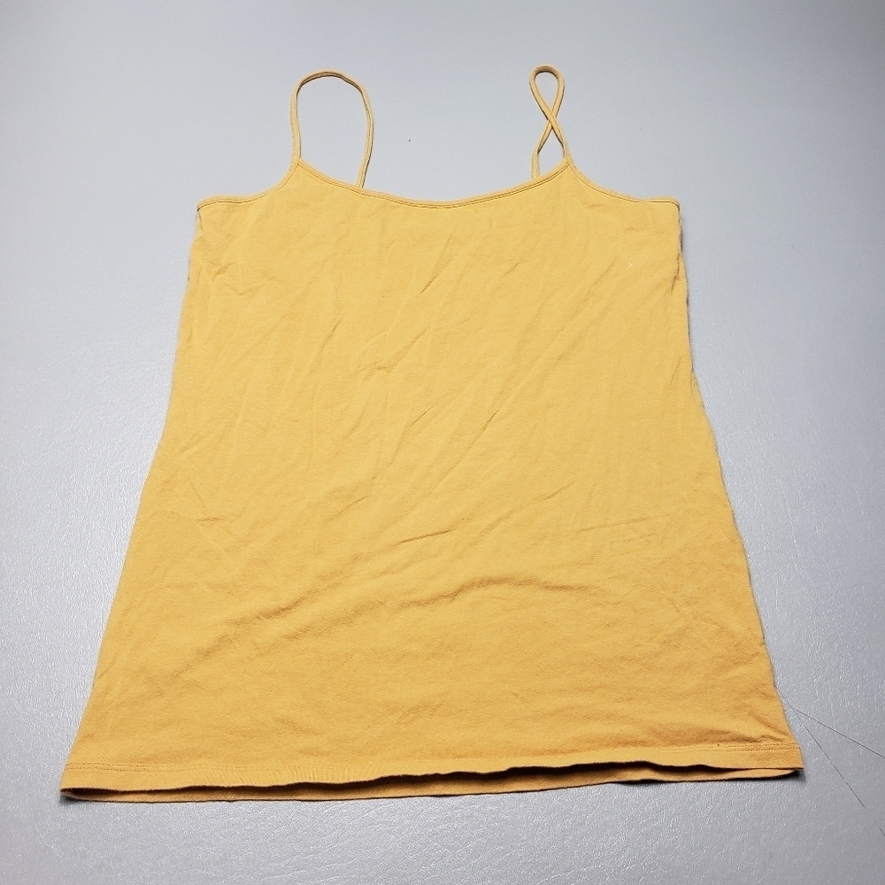 no boundaries mustard yellow spaghetti strap tank top women's size XL